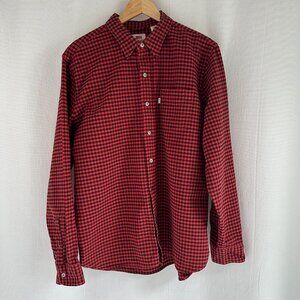 Levi's  - Men's Button Down - Red and Black Checkered Gingham - Extra Large